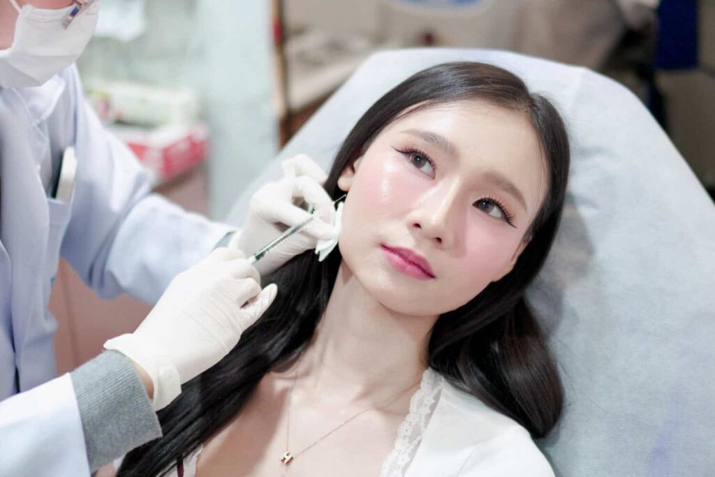 Botox price in Bangkok depends on the units injected, as shown in this forehead treatment
